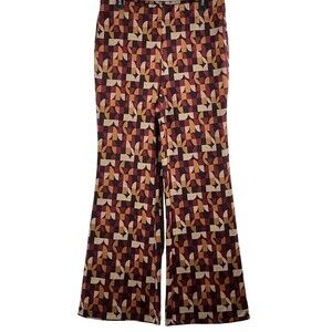 Versona Womens  Flare Leg Bell Bottom Pants 1970s Style Hippie Boho Large